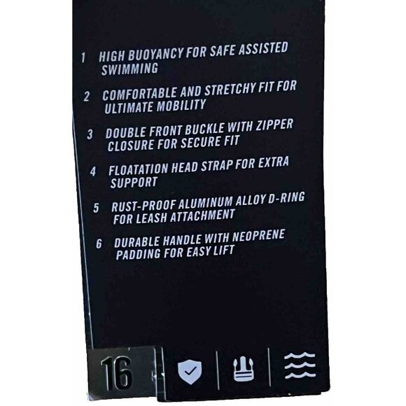 Canada Pooch Canine Size 16 High Tide Life Jacket Pink Purple 17 - 25 Pounds NWT - Picture 4 of 7